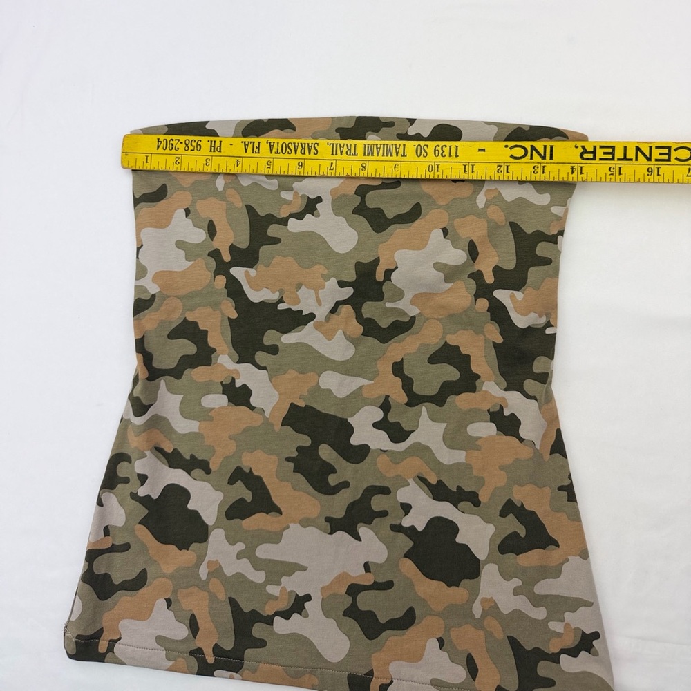 Y2K No Boundaries Camo Tube Top 100% Cotton Shelf Bra Strapless Size S/M - Picture 3 of 15